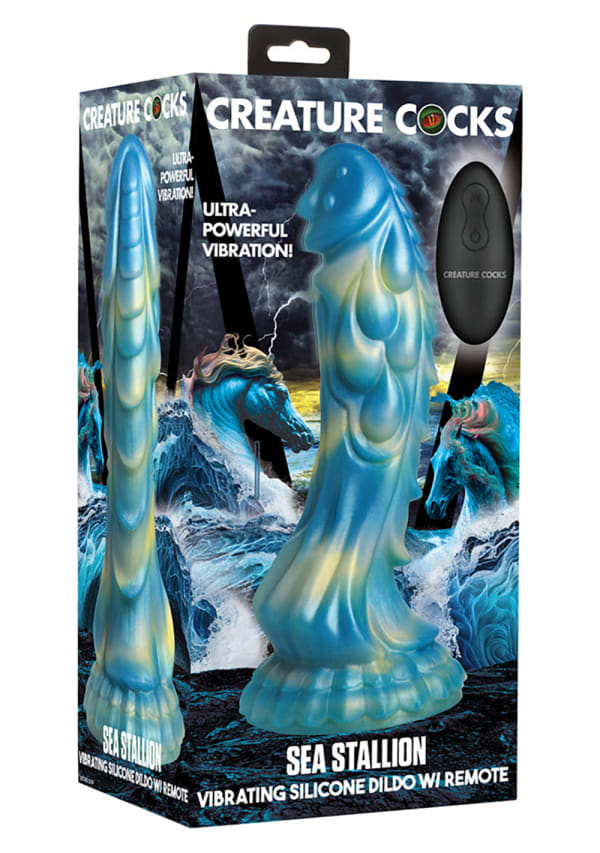 Creature Cocks - Sea Stallion Vibrating Silicone Dildo with Remote Image 11