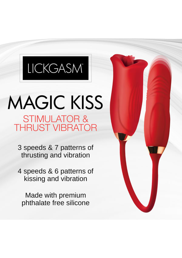 Lickgasm Magic Kiss Kissing Clitoral Stimulator with Thrusting Vibe Image 5