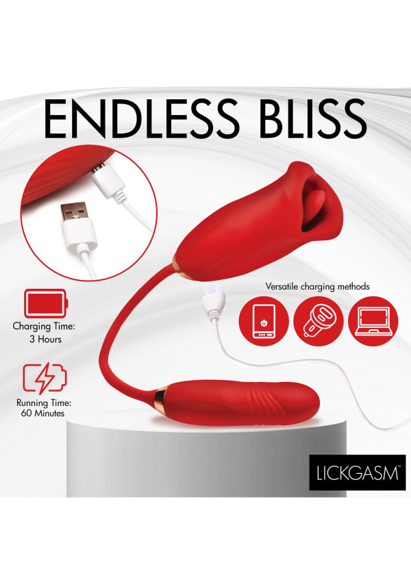 Lickgasm Magic Kiss Kissing Clitoral Stimulator with Thrusting Vibe Image 6