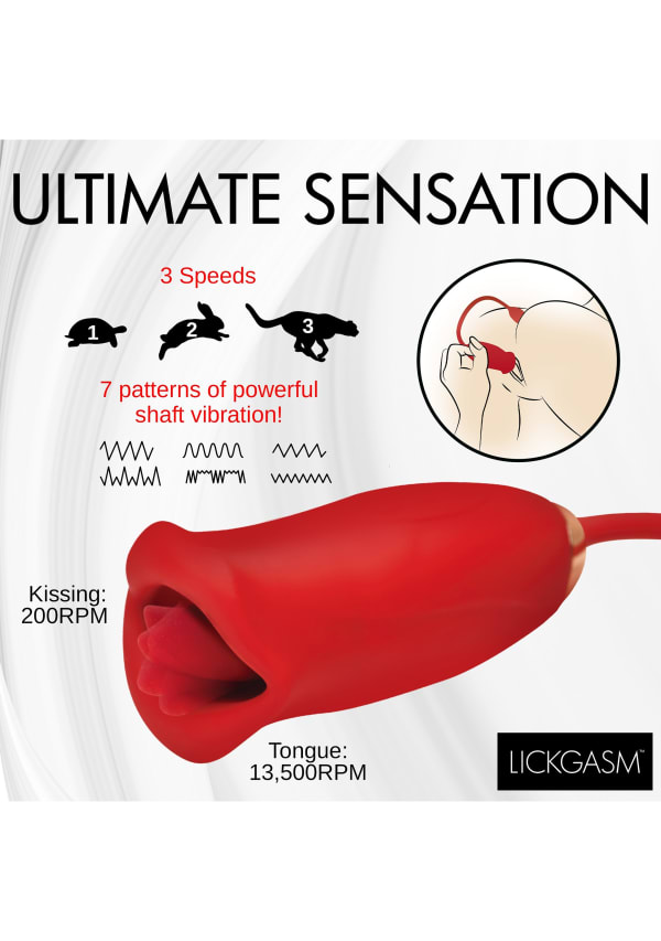 Lickgasm Magic Kiss Kissing Clitoral Stimulator with Thrusting Vibe Image 4