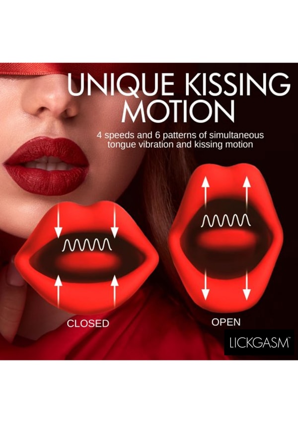 Lickgasm Magic Kiss Kissing Clitoral Stimulator with Thrusting Vibe Image 3