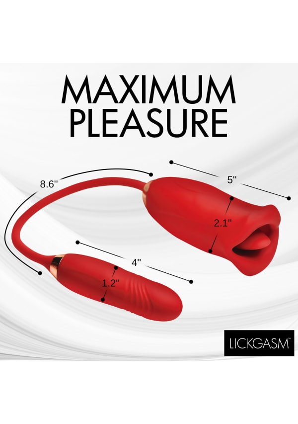 Lickgasm Magic Kiss Kissing Clitoral Stimulator with Thrusting Vibe Image 7