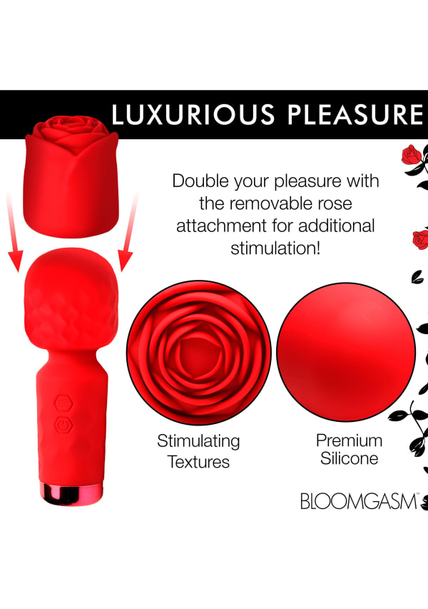 Bloomgasm Pleasure Rose-Petite Mini Silicone Rose Wand Image 3