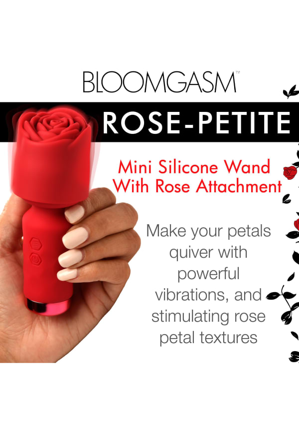 Bloomgasm Pleasure Rose-Petite Mini Silicone Rose Wand Image 5