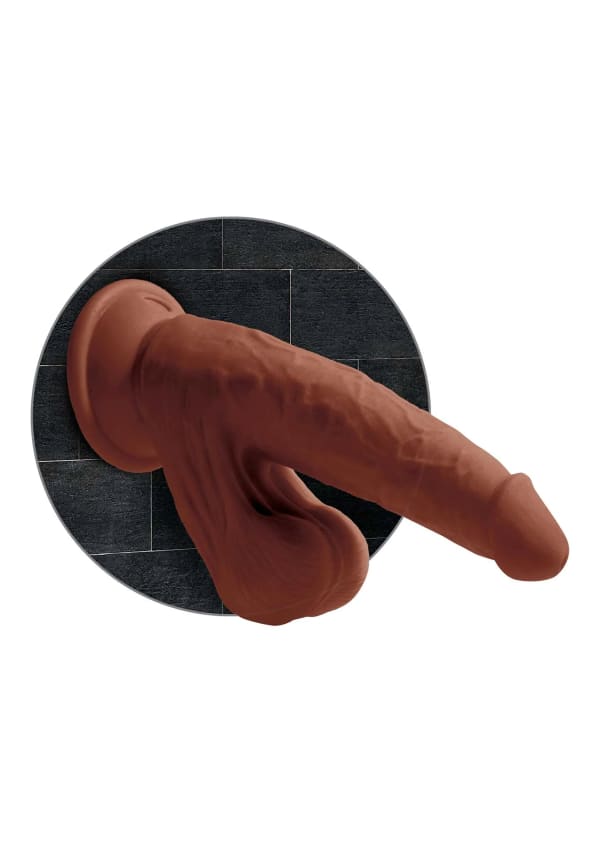 King Cock Plus 8" Triple Density Cock with Swinging Balls Image 4