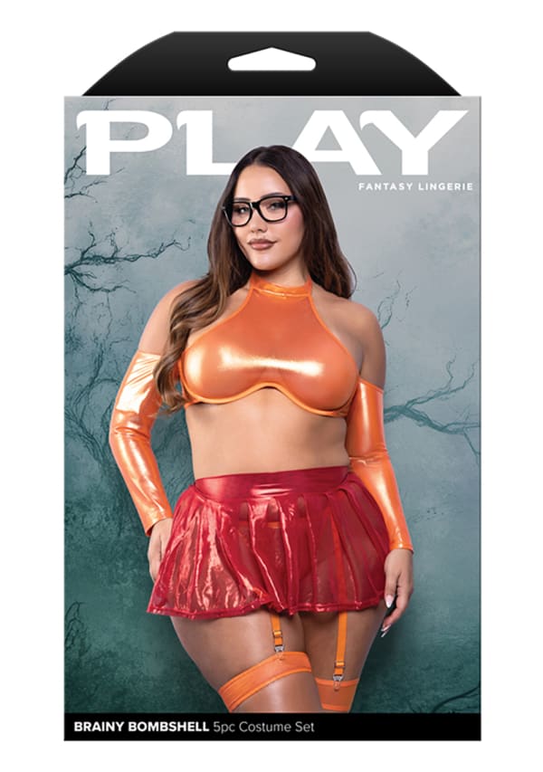Brainy Bombshell 5-Piece Costume Set - Plus Size Image 3