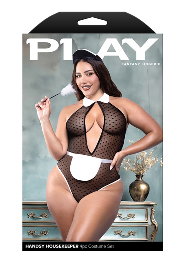 Handsy Housekeeper 4-Piece Costume Set - Plus Size Image 3