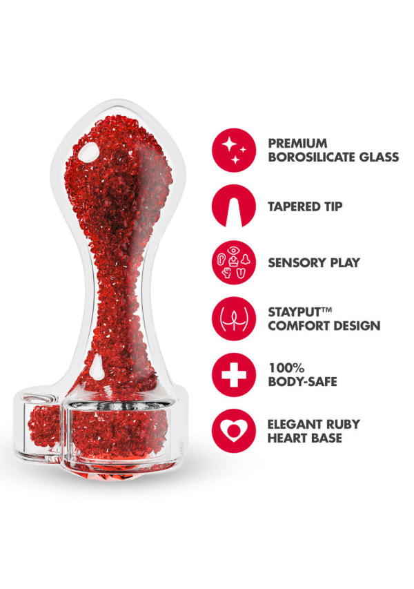 Oh My Gem Lustre Glass Anal Plug Image 6