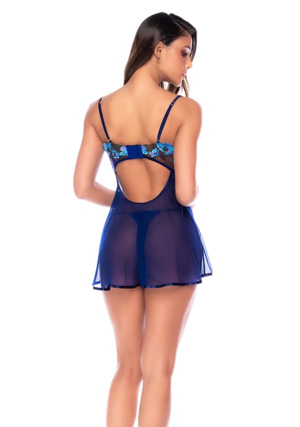 Poppy Blue Babydoll Set Image 2