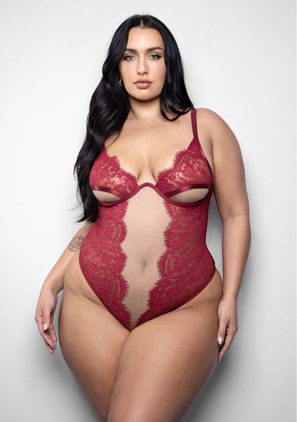 Anya Lace Teddy - Plus Size Image 1