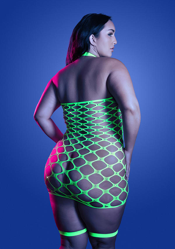 Warning Sign Gartered Dress - Queen Size Image 2