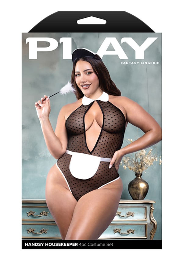 Handsy Housekeeper 4-Piece Costume Set - Plus Size Image 3