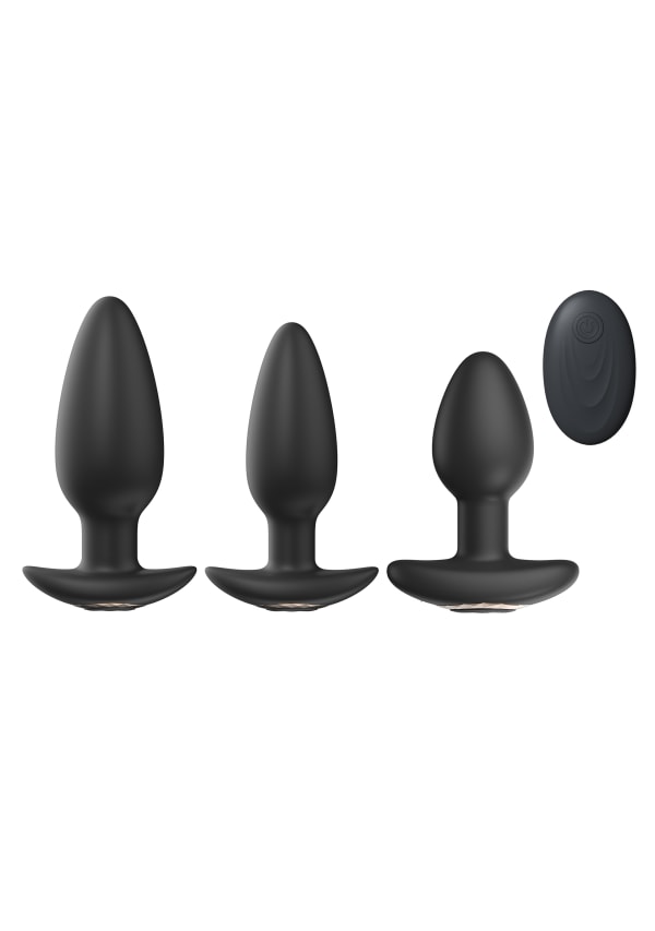 The One Vibrating Anal Plug Set Image 1