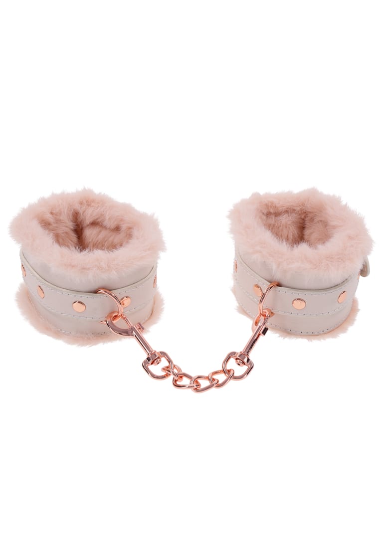 Sex & Mischief Peaches ‘n CreaMe Faux Fur Handcuffs