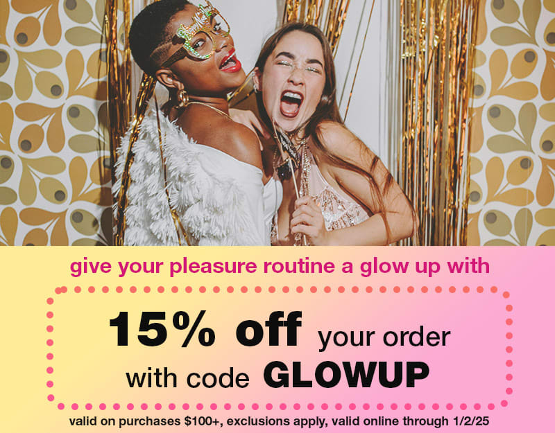 Use code GLOWUP to save this New Year's!