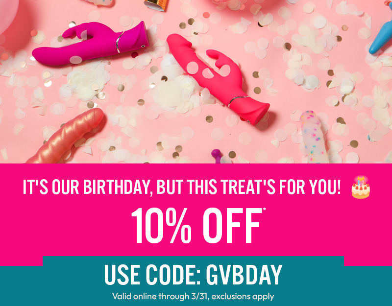 Use code GVBDAY to save