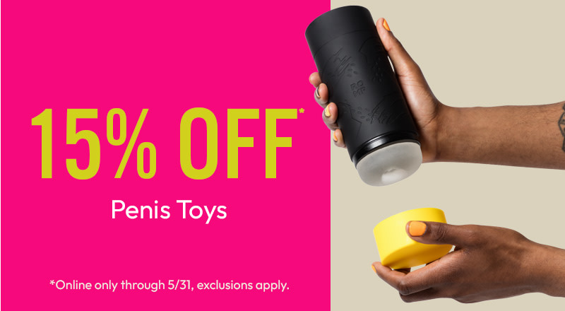 15% off penis toys, exlusions apply