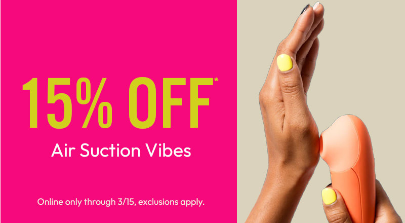 15% off air suction toys online, exclusions apply