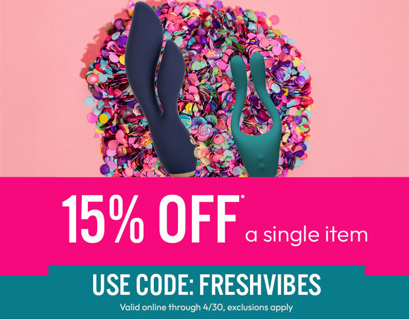 15% off one item with code FRESHVIBES, exclusions apply, online only