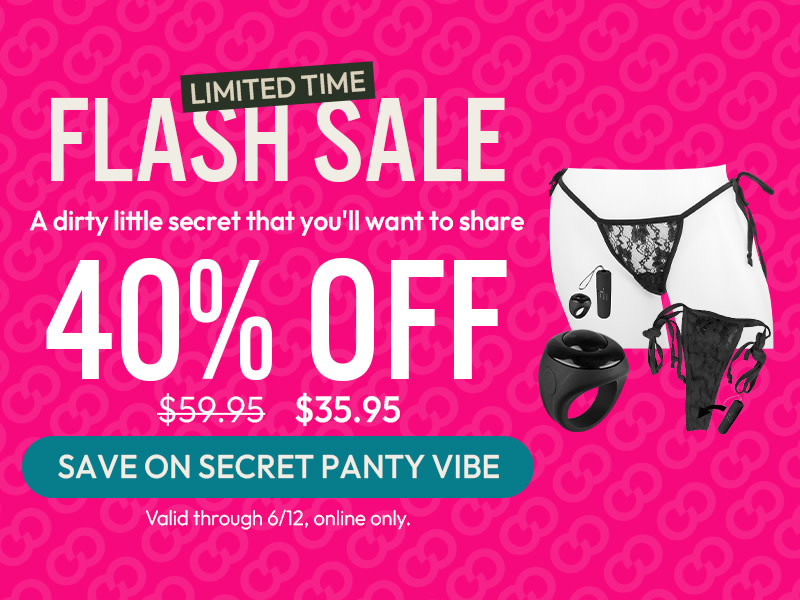 40% off My Secret Panty Vibe online for a limited time