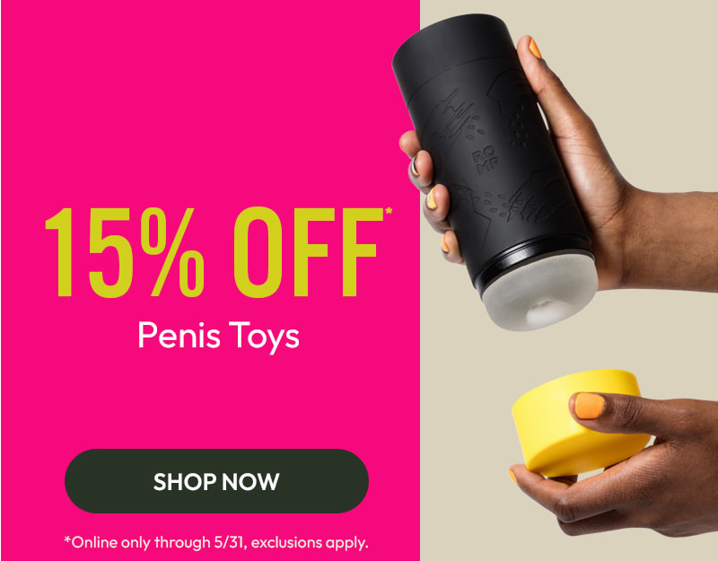 15% off penis toys, exclusions apply