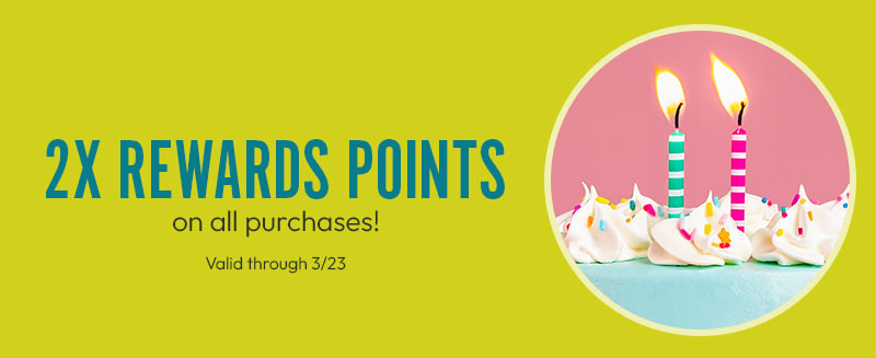 2x rewards points on all purchases through 3/23