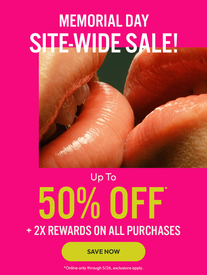 Memorial Day Site-Wide Sale + 2x Rewards on all purchases online!