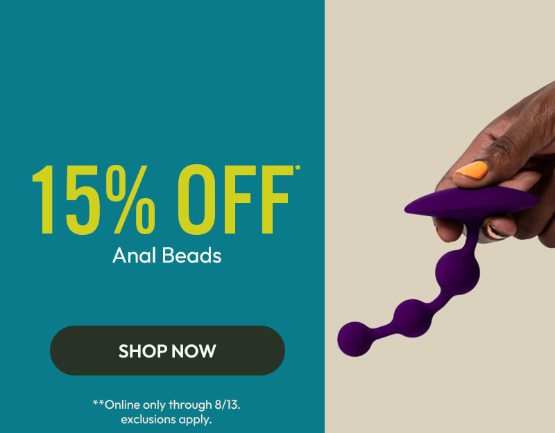 15% off anal beads, exclusions apply.