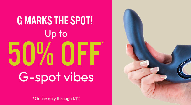 up to 50% off G-spot vibes online, exclusions apply