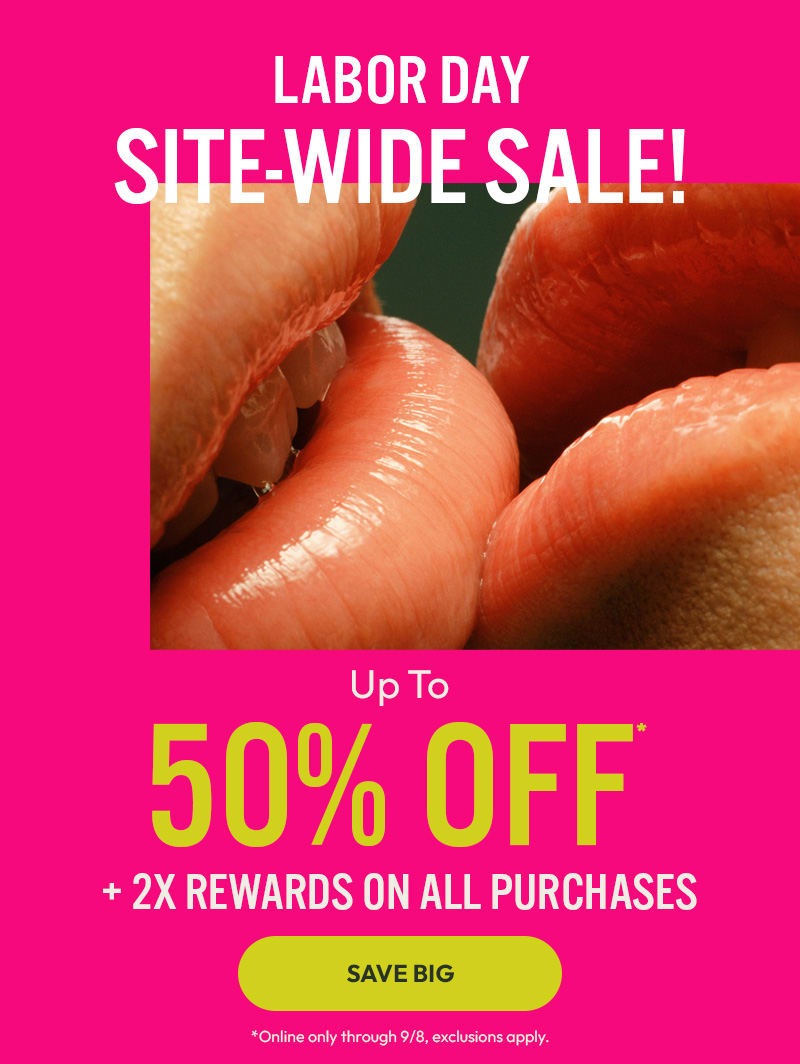 Site-wide sale up to 50% off plus 2x rewards on all online purchases.