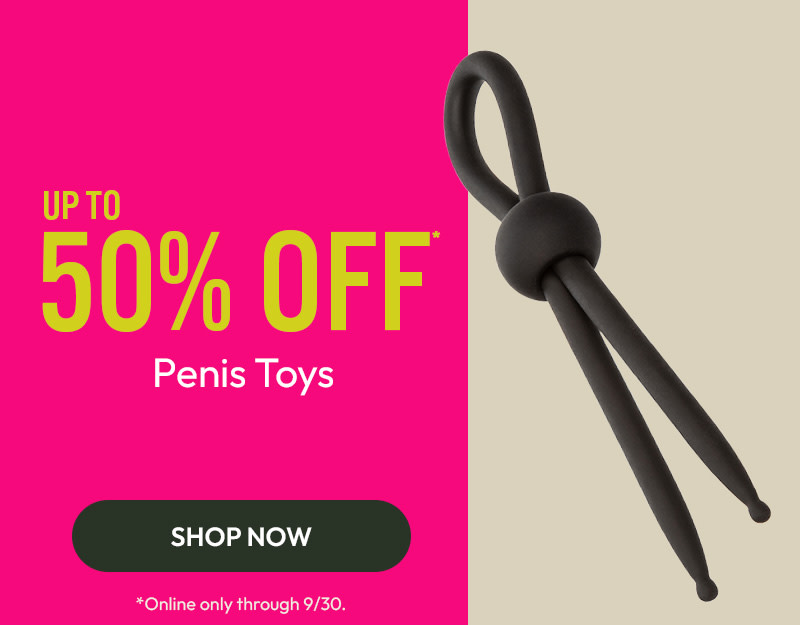 15% off penis toys online, exclusions apply.