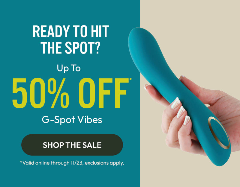 up to 50% off G-spot vibes online, exclusions apply
