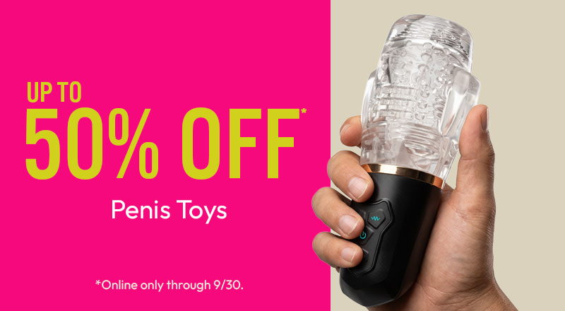 15% off penis toys, exlusions apply