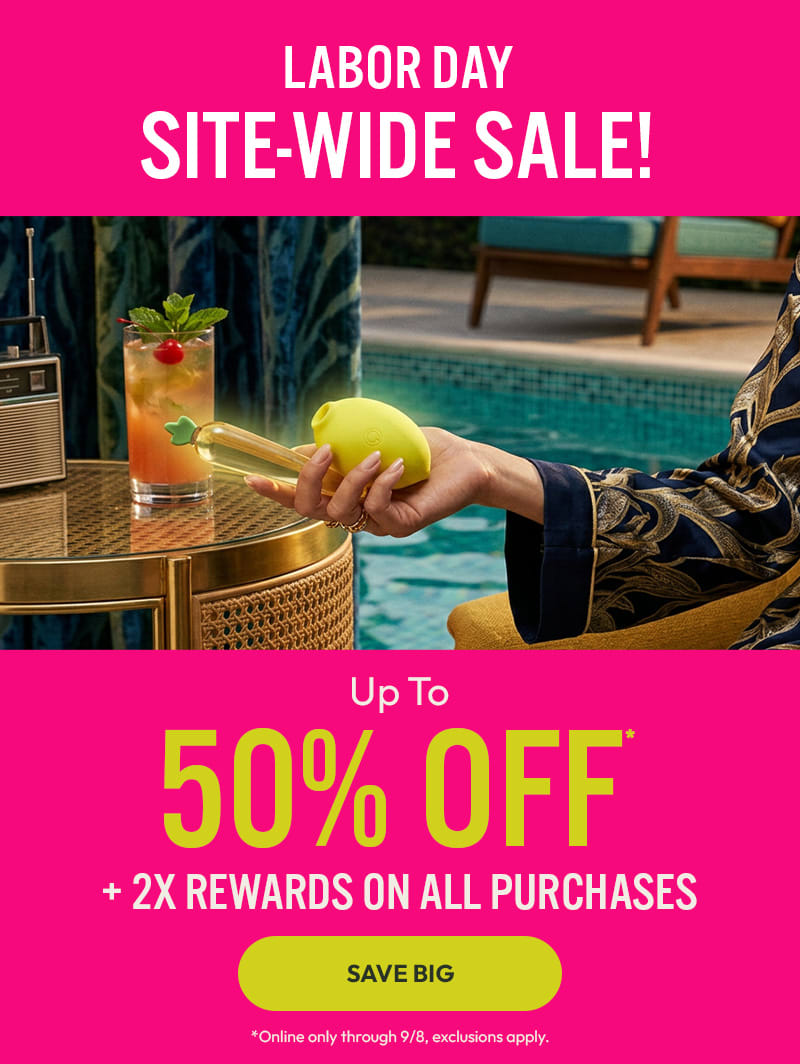 Labor Day site-wide sale, up to 50% off plus 2x rewards on all online purchases.