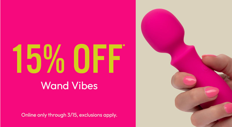 15% off wand vibes online, exclusions apply.