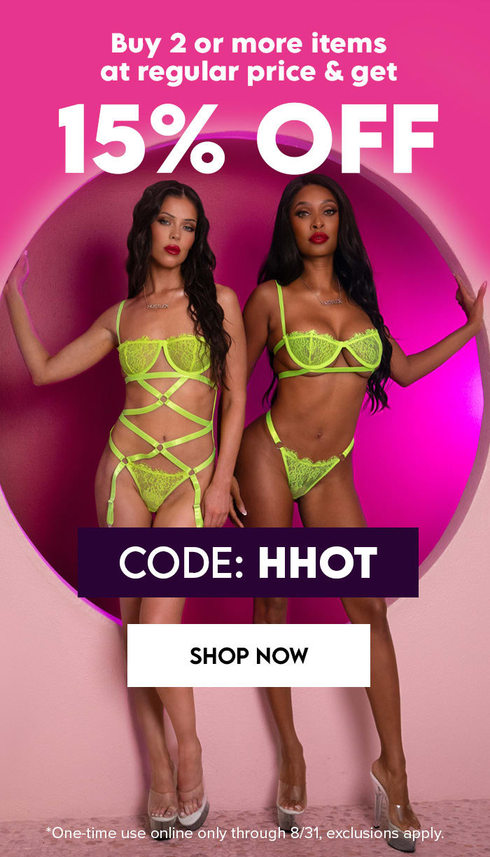 Use Code HHOT for 15% off when you buy two regular price items!
