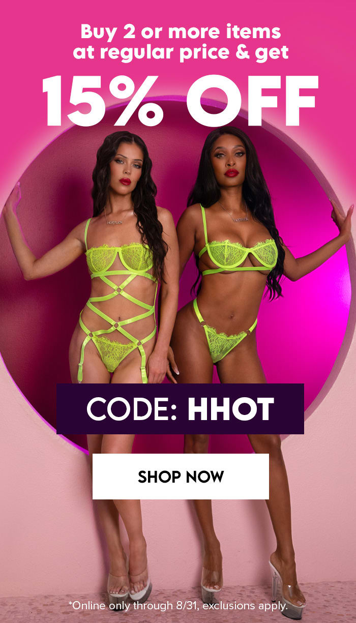 Use Code HHOT for 15% off when you buy two regular price items!