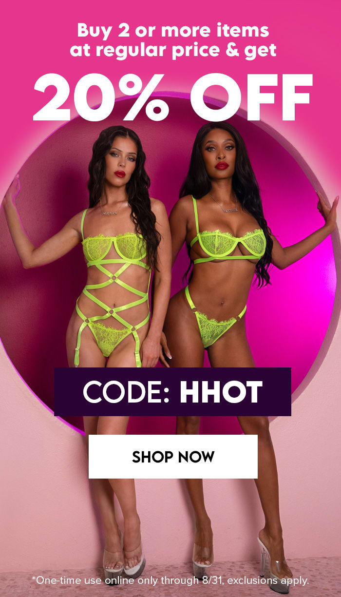 Use Code HHOT for 20% off when you buy two regular price items!