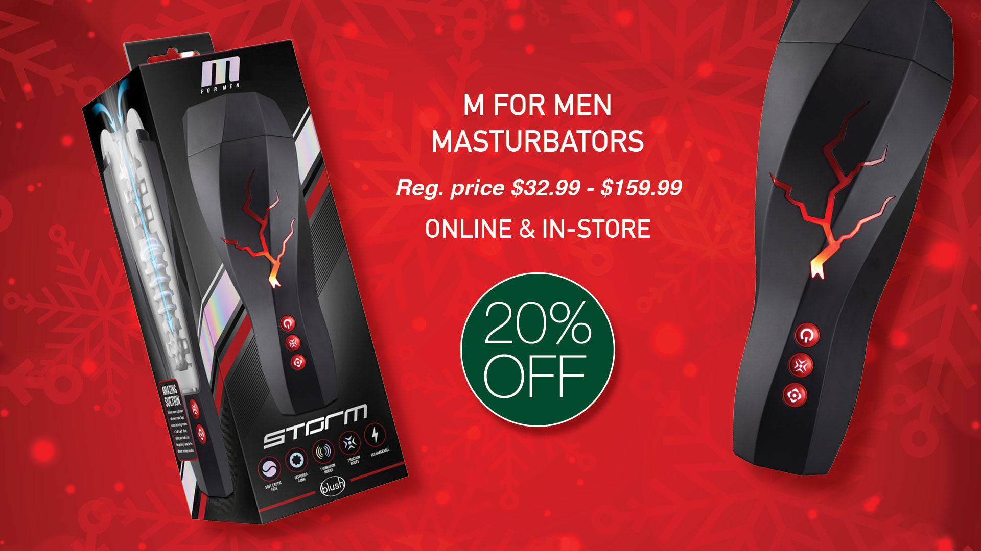 20% OFF M for Men Masturbators