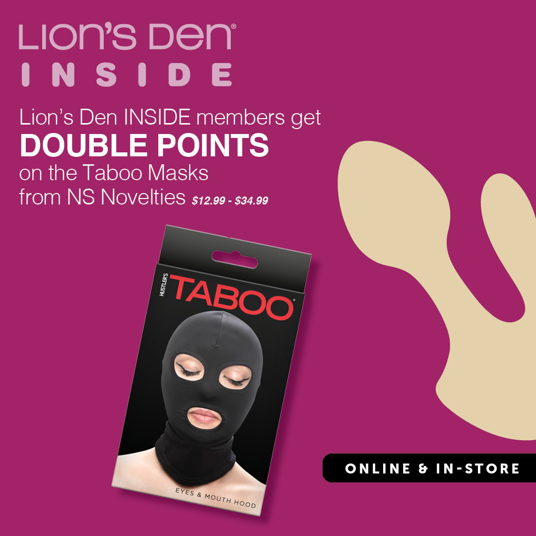 DOUBLE POINTS on all Taboo Masks by NS Novelties