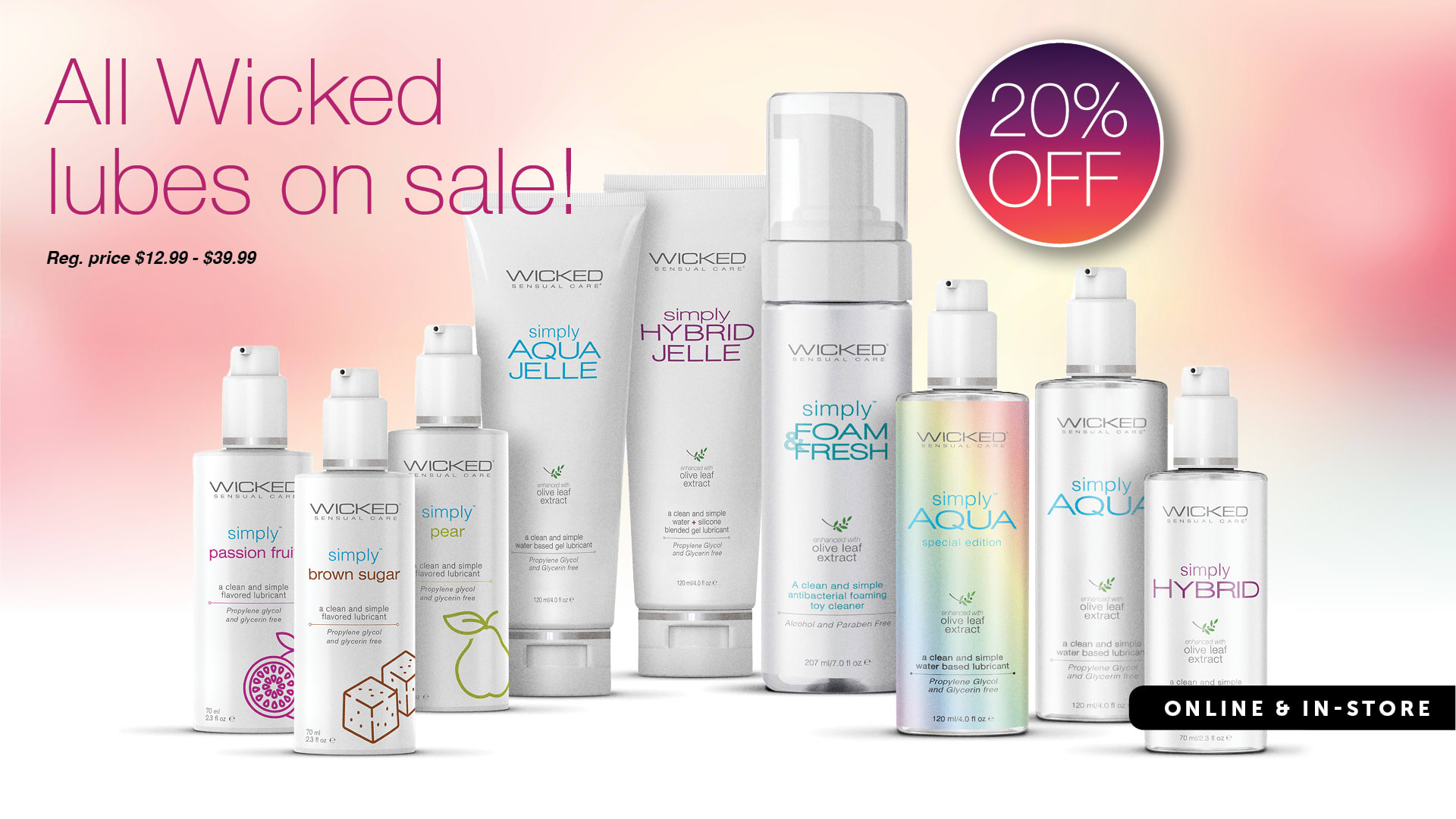 20% OFF All Wicked Sensual Care Products