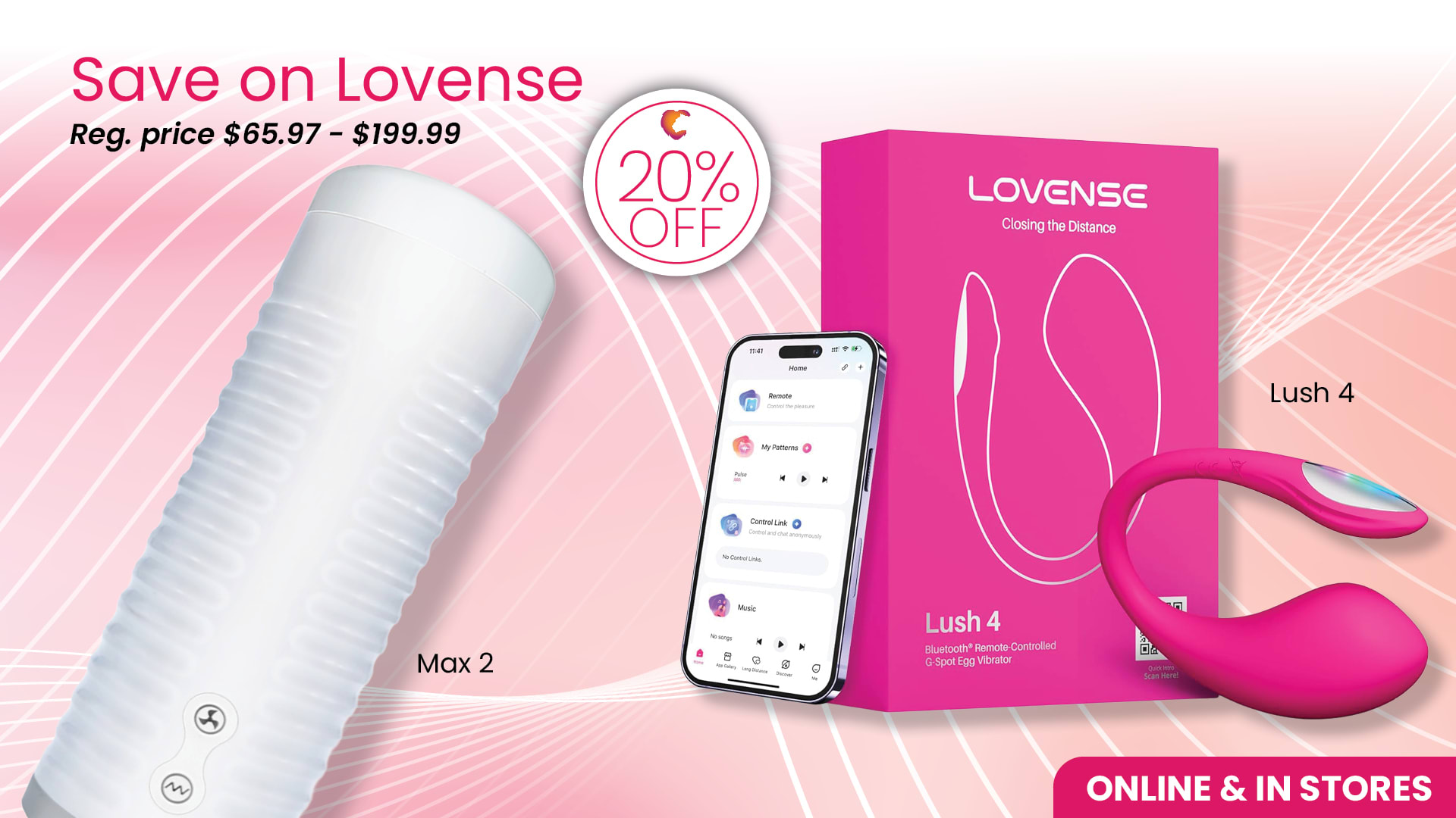 20% OFF Lovense Lush 4 and Max 2