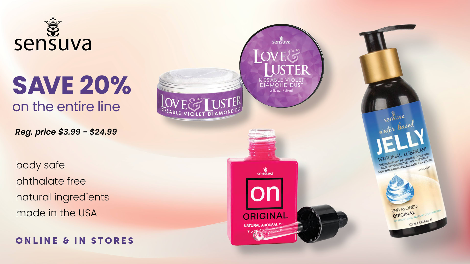 20% OFF All Sensuva Sensual Care Products
