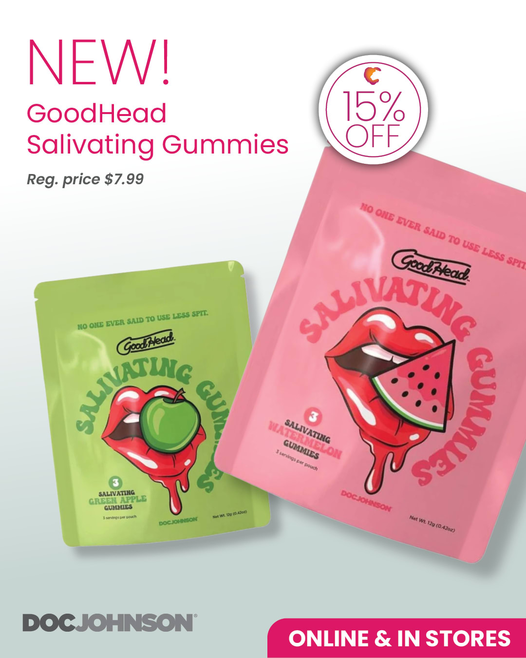 NEW GoodHead Salivating Gummies by Doc Johnson 15% OFF