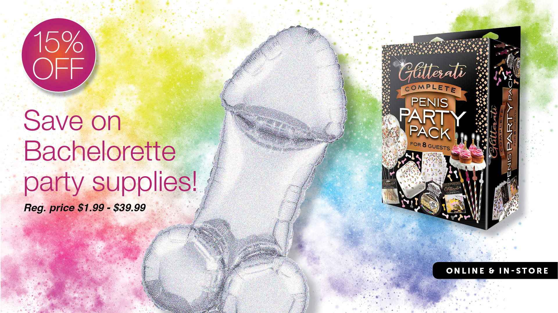 15% OFF All Bachelorette Party Supplies