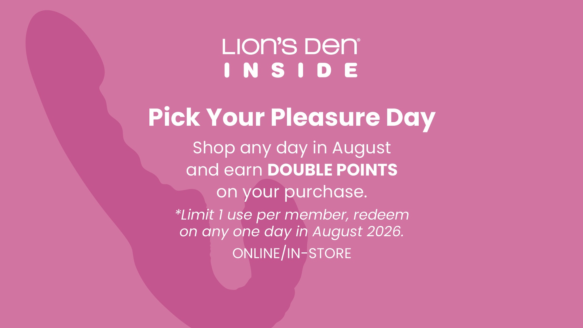 Pick your Pleasure DAY!