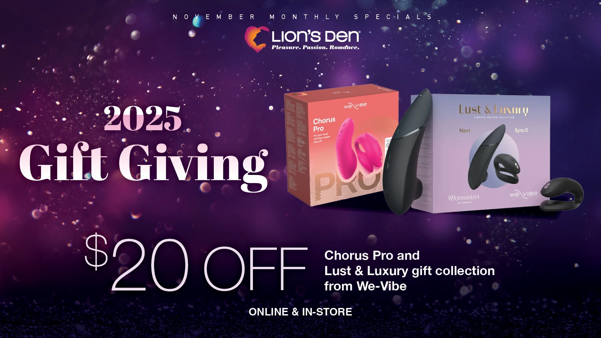 Save $20 on We-Vie Chorus Pro and the Lust & Luxury Kit by Womanizer