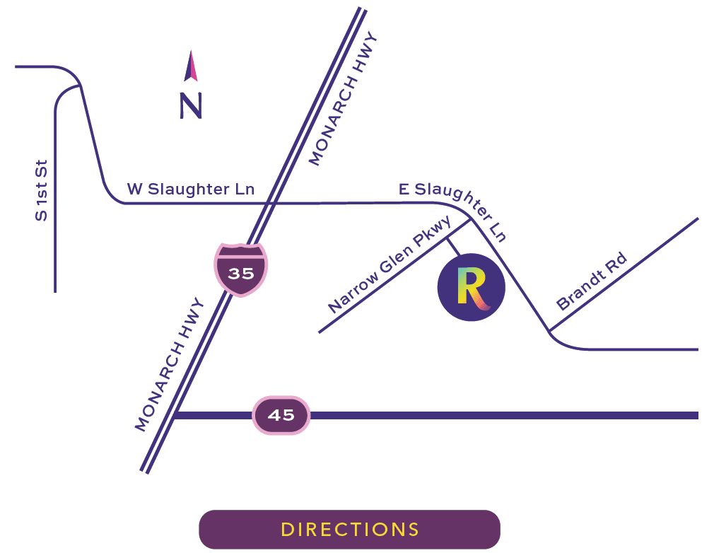 Image of a map to the Austin store