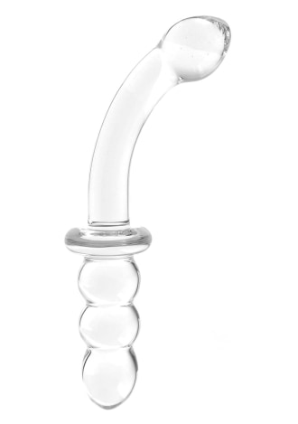 Glas 8" Ribbed G-Spot Glass Dildo