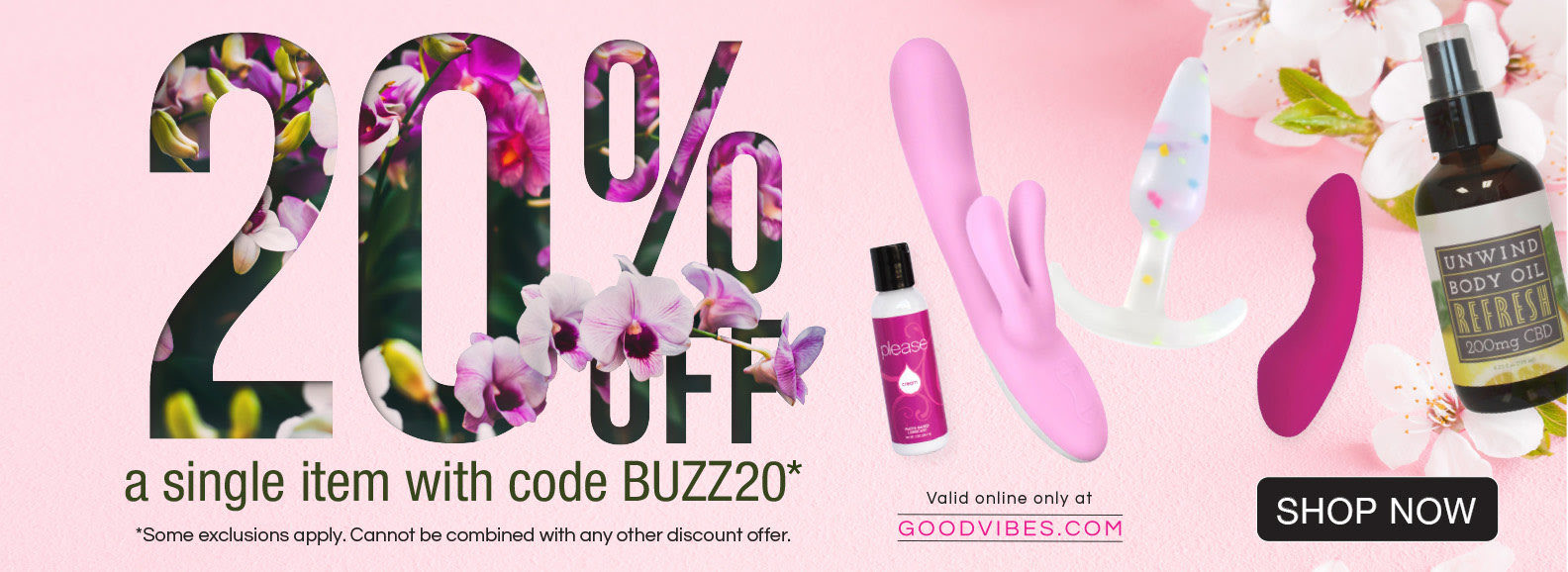20% Off a Single Item with code BUZZ20